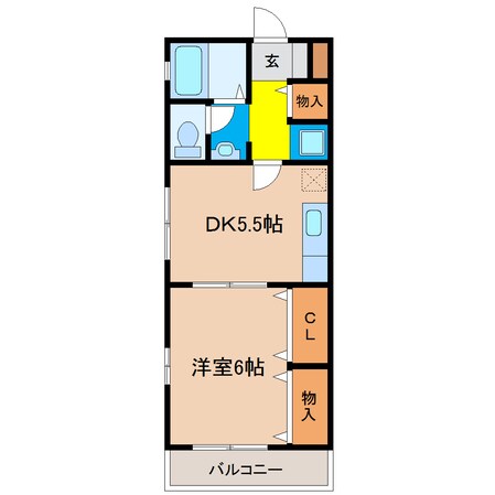 シャンブルすずらんの物件間取画像